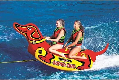 WOW Sports Super Dog Towable Deck Tube For Boating 2 Person • $144.86