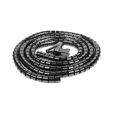 Black Cable Wire Tidy Hide Cover Organizing Kit With Applicator 20mm 2.5 Mtrs  • £6.95