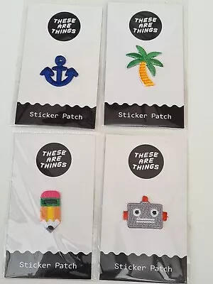 4 Embroidery Small Patch Sew On Iron On Badge Fabric Applique Anchor Palm Tree • £2