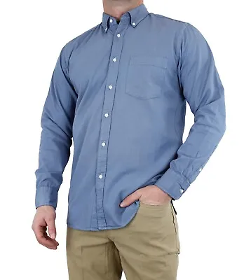 Wrangler Men's Shirt Relaxed Fit Button-Down Button-Up Open Pocket 100% Cotton • $24.99