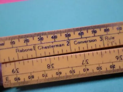 Vintage Rabone Chesterman Folding Conversion Ruler No. 1303 - COMPOSITE • $49.99