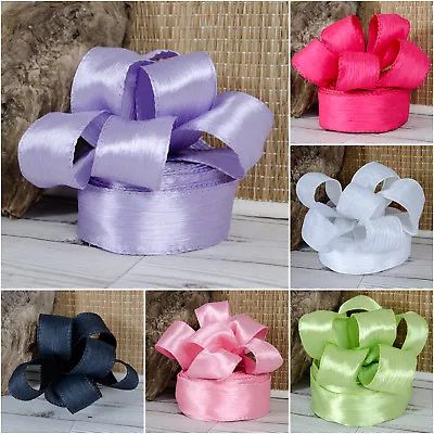 £5.50 • Buy 40 Mm Yard Wired Silky Crush Taffeta Crinkle Wrinkle Ribbon Wedding Bridal CREAM