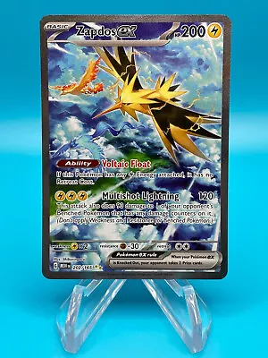 Zapdos Ex Special Illustration Rare 202/165 NM - Pokemon Scarlet & Violet 151 • $33.99