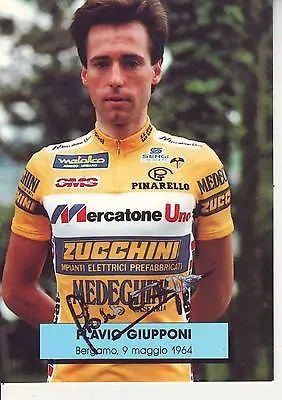 CYCLING Cycling Card FLAVIO GIUPPONI Team MERCATONE UNO Signed • $4.24