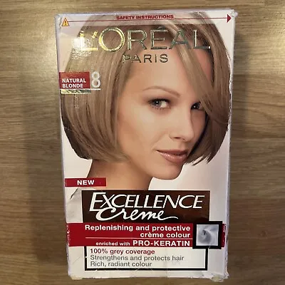 L'Oreal Paris Excellence Creme Permanent Hair Dye 8 Natural  Blonde • £9.49