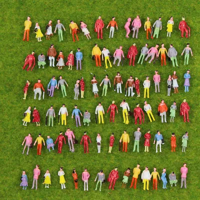 P150 100pcs Model Trains N Scale 1:160 Painted Figures People Standing Seated • $7.99