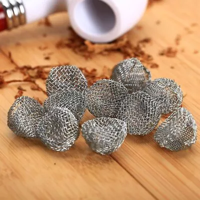 10Pcs 19mm Metal Gauze Screen Mesh Filter Tobacco Smoking Pipe Bowl Shape Tool • £2.84