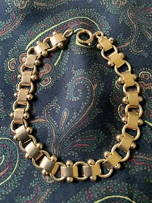 Antique 14k Yellow Gold Charm Bracelet • $1000