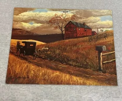 VTG Lithograph Homecoming G Coheleach 11x14  Rural Horse Buggy Farm Fall Wheat • $24