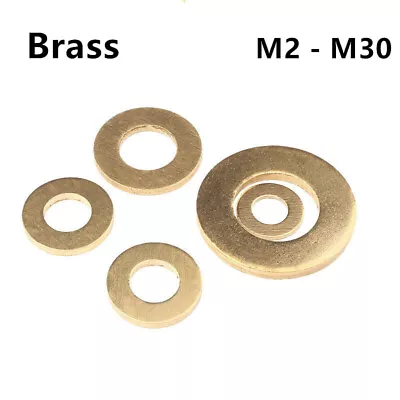 Brass Flat Washers Insulation M2 M3 M4 M5 M6 M8 M10 M12 M14 M16 M18 M20 M24 M30 • $10.80