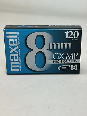 NEW Maxell 8mm GX-MP High Quality 120 Camcorder Video Cassette Tape Sealed • $6.38