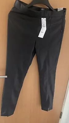 Zara Brand New Trousers - Black Faux Leather - Large  • £9.99