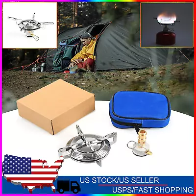 Outdoor Mini Gas Stove Burner Portable BBQ Camping Picnic Cookware Burner Tool • $13.99