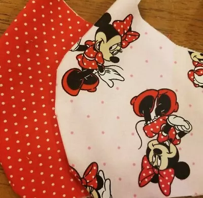 Reversible Adult Minnie Mouse Mask W/ Nose Wire Elastic & Filter Pocket • $9.99