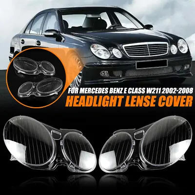 Headlight Headlamp Lens Cover For Mercedes-Benz E Class W211 02-08 E350 E320 280 • $55.50