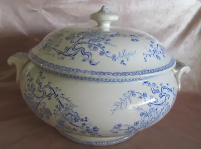 £47.56 • Buy Soup Tureen Antique Earthenware Of Gien Model Floweret To Decoration Tilly Blue