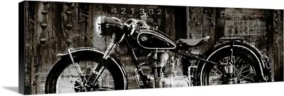 Vintage Motorcycle Canvas Wall Art Print Motorcycle Home Decor • $149.99