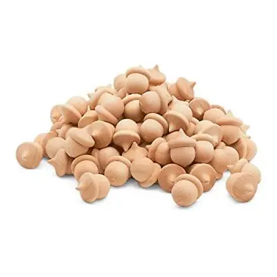 Wooden Acorns 1-1/4 Inch Bag Of 25 Natural Wood Counting & Sorting Decor Craf... • $26.24