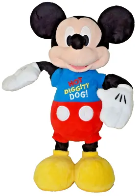 Mickey Mouse Clubhouse Hot Diggity Dog Dancing Mickey Plush 15 Inches Works EUC • £15.43