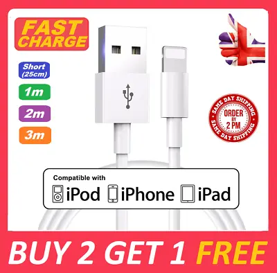 £2.29 • Buy Fast Charger Apple IPhone Sync USB Cable For 8 X XS XR 11 12 13 Pro IPad 14 Max