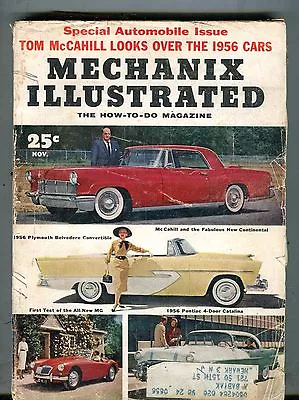 Mechanix Illustrated Magazine Nov. 1955 Tom McCahill Continental 062817nonjhe • $14.94