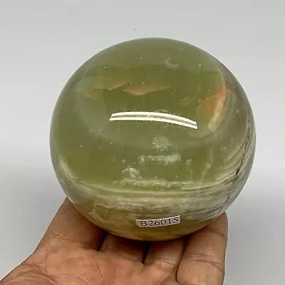 593g 3  (75mm) Large Green Onyx Sphere Ball Gemstone @Afghanistan B26015 • $28.80