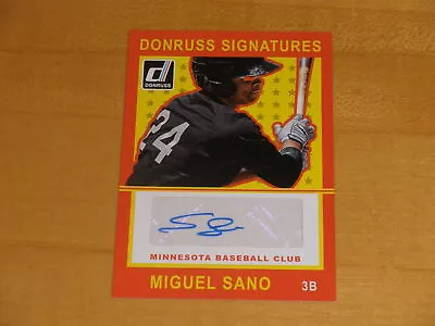 2014 Donruss Signatures Autograph Auto #MS Miguel Sano Rookie RC • $0.99