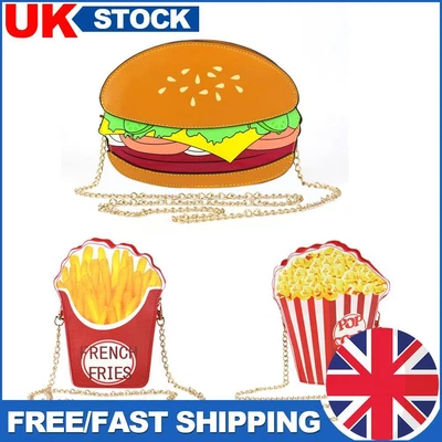 £7.39 • Buy Woman Hamburger Cupcake PU Chain Bag Popcorn Fries Crossbody Messenger Bags