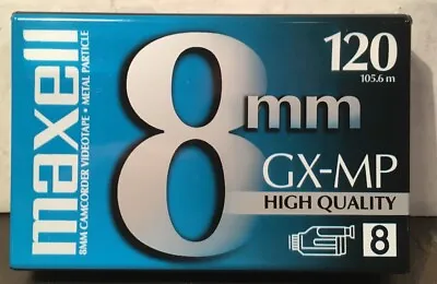 Sealed Maxell 8 8mm GX-MP High Quality 120 Camcorder Video Cassette Tape  • $6