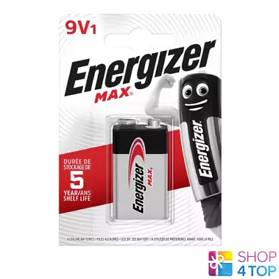 Energizer Max 9v 6lr61 Battery Alkaline E Block 6am6 Mn1604 En22 New • $5.73