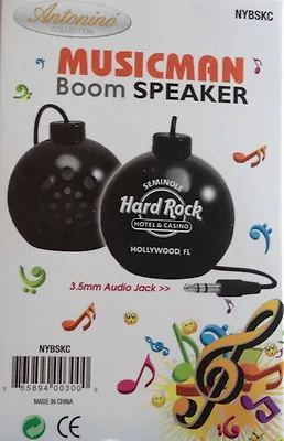Hard Rock Hotel HOLLYWOOD FL MUSICMAN  BOOM  SPEAKER Bomb New In Box! 3.5mm Jack • $12.99