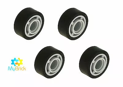 Genuine Lego® 4x Light Grey Wheels - 42610 & Tyres 50945 - Free Postage • $7.95