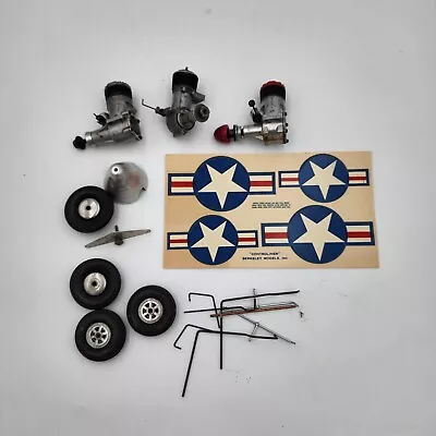 Vintage RC Plane Motors Wheels Parts Lot.   • $1