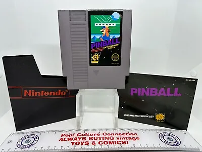 1985 Nintendo NES Pinball Black Box Game With Manual Inv-0756 • $29.95