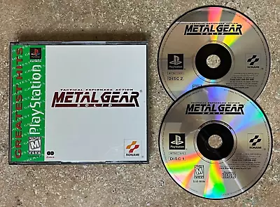 Sony PlayStation Greatest Hits 2-Disc Video Game Metal Gear Solid (NO MANUAL) • $19.99