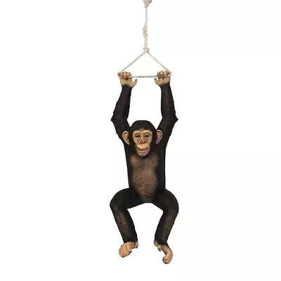 Fiberglass Hanging Jungle Monkey Figurine Hand Cast Toy Swinging From Rope • $283