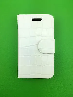 LUXURY PU WHITE LEATHER CASE For Samsung Galaxy Ace GT-S5830/GT-S5830i UK POST • £3.75