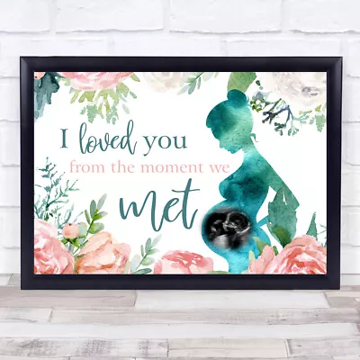 Ultrasound Scan Photo Vintage Floral Personalised Gift Art Print • £8.29