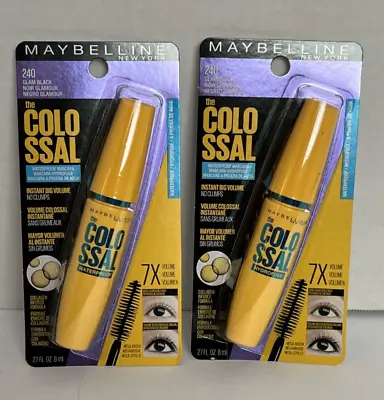 Maybelline The Colossal Waterproof Mascara # 240 Glam Black Lot Of 2 • $12.50