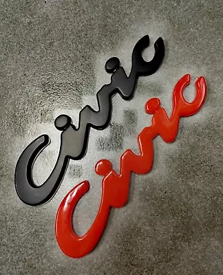 92-95 Civic Emblem Badge JDM USDM Hatchback Sedan Coupe EG6 Black Red Or Chrome • $15.96