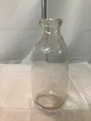 Vintage Dairy Milk Bottle MEADOW GOLD Square Quart Embossed No Chips Or Cracks • $20