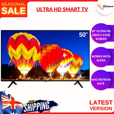 $563.58 • Buy NEW! ULTRA HD HDR 50 INCH 4K UHD Smart TV NETFLIX DOLBY Freeview Plus