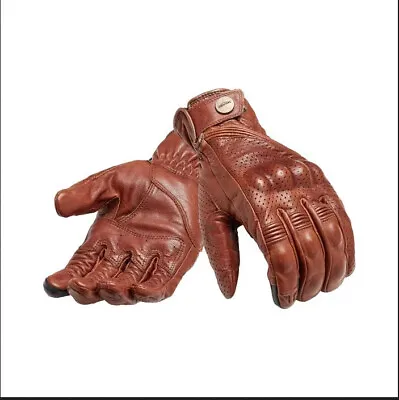 Triumph Newton Leather Motorcycle Gloves Brown MGVS20120 • $85