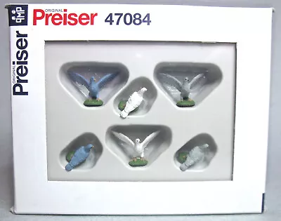 PREISER 47084 6 Pigeons 1:25 Near G Scale  New • £14.99