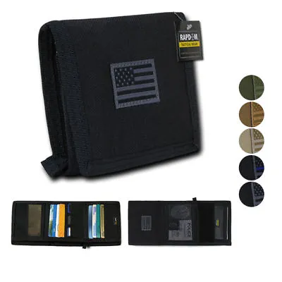 RapDom Mens Tri-Fold Wallet Tactical Military Tonal USA Flag Choose Color • $21.95