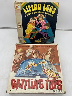 2 For Parts Vintage Board Games Milton Bradley LIMBO LEGS & Ideal BATTLING TOPS • $44.99