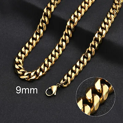 Vnox Cuban Chain Necklace For Men Women Boys Stainless Steel Curb Link Chain • $9.39