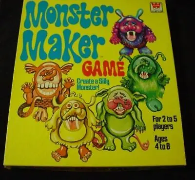 Whitman Publishing 1977 : MONSTER MAKER Game #4746 Create A Silly Monster (EX) • $39.99