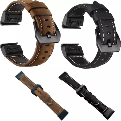 Genuine Leather Watch Wrist Strap Band Bracelet For Garmin Fenix 5 Fenix 5X F • $20.88