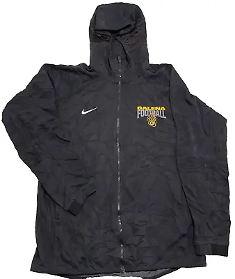 Nike Mens Hoodie Varsity Medium Black Dri-Fit Galena Football USA Full Zip • £10.28